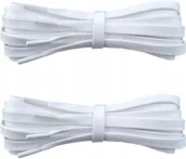 Akcesoria obuwnicze - WOSKOWANE Płaskie Sznurówki BIAŁE Sznurowadła 200 cm SZEROKIE 5 mm G14-06 - miniaturka - grafika 1