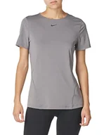Koszulki i topy damskie - Nike Damska koszulka Pro All Over Mesh Szary Pistolet/czarny XS - miniaturka - grafika 1