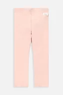 Spodnie i spodenki dla dziewczynek - Coccodrillo legginsy bawełniane niemowlęce kolor różowy gładkie - miniaturka - grafika 1