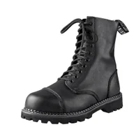 Botki męskie - glany GRINDERS - HUNTER (BLACK) 10-dziurkowe - miniaturka - grafika 1