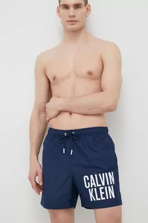 Kąpielówki męskie - Calvin Klein szorty kąpielowe kolor granatowy - grafika 1