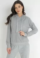 Bluzy damskie - Szara Bluza Anitta - miniaturka - grafika 1