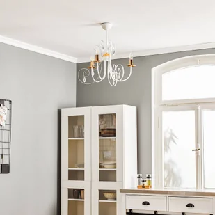 EMIBIG LIGHTING Żyrandol Foreman 3 3-punktowy, biało-miedziany - Lampy sufitowe - miniaturka - grafika 2