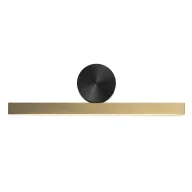 Lampy ścienne - Nowoczesna lampa ścienna Boogie LED w czarno-złotym wykończeniu - miniaturka - grafika 1