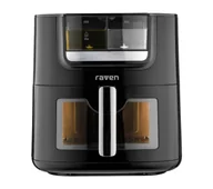 Frytkownice - Raven Frytkownica niskotłuszczowa EFN011 z funkcją mgiełki wodnej i olejowej 1800W 7l 8 programów automatycznych - miniaturka - grafika 1