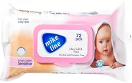 Inne artykuły czyszczące - MIKE LINE Chusteczki nawilżane Sensitive 72 sztuk (różowe) - miniaturka - grafika 1