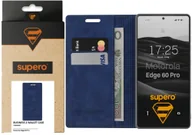 Etui i futerały do telefonów - Etui z klapką Supero Business 2 Wallet Case do Motorola Moto Edge 60 Pro, niebieskie - miniaturka - grafika 1