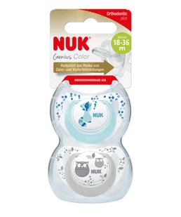 NUK NUK Smoczek Uspakajający 18-36 ""3"" GENIUS Boy SILIKON 2szt. 739374A - Smoczki uspokajające - miniaturka - grafika 1
