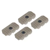 Osprzęt do wiatrówek - Strike Industries - Krótkie osłony szyny M-LOK z systemem zarządzania kablami - 4 szt. - SI-AR-CM-COVER-S-FDE - miniaturka - grafika 1