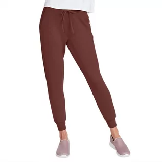 Spodnie sportowe damskie - Spodnie Skechers Skechluxe Restful Jogger W03PT49BUBR - brązowy - grafika 1