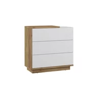 Komody - Komoda 3S HYB-09 Hybrid MebloCross Craft Złoty / Biały Połysk - miniaturka - grafika 1