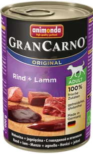 Animonda Gran Carno Pakiet Dorosłe Wołowina i Jagnięcina 400g 82-733 - Mokra karma dla psów - miniaturka - grafika 1