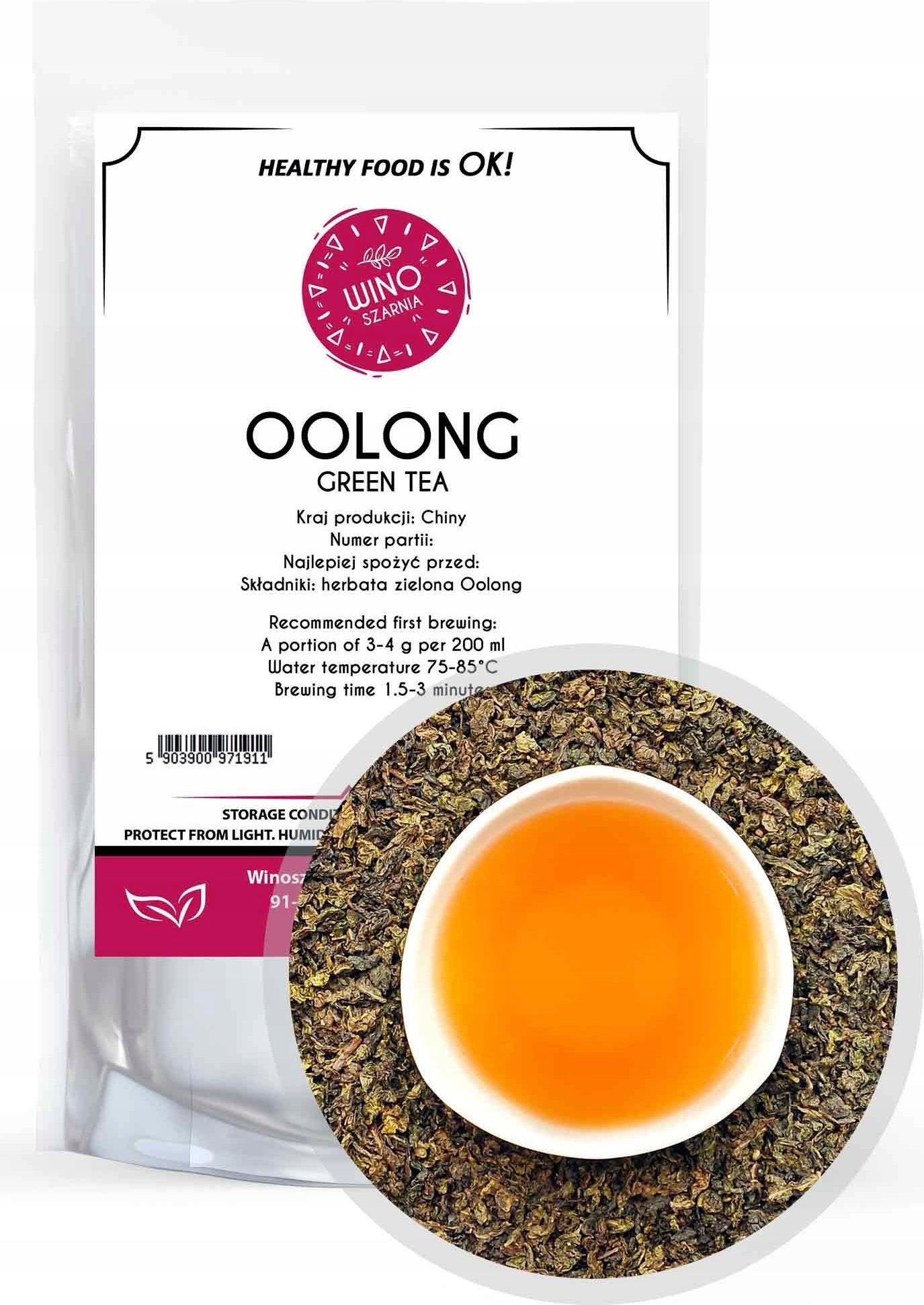 Herbata do picia liściasta zielona OOLONG 100g