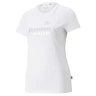 Koszulki i topy damskie - Puma Koszulka Damska T-Shirt Ess Metallic Logo Tee Biała 848303 02 M - miniaturka - grafika 1