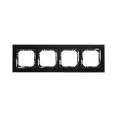 Klawisze i ramki - Ospel Impresja szkło czarne ramka R-4YGC/32/25 R-4YGC/32/25 - miniaturka - grafika 1