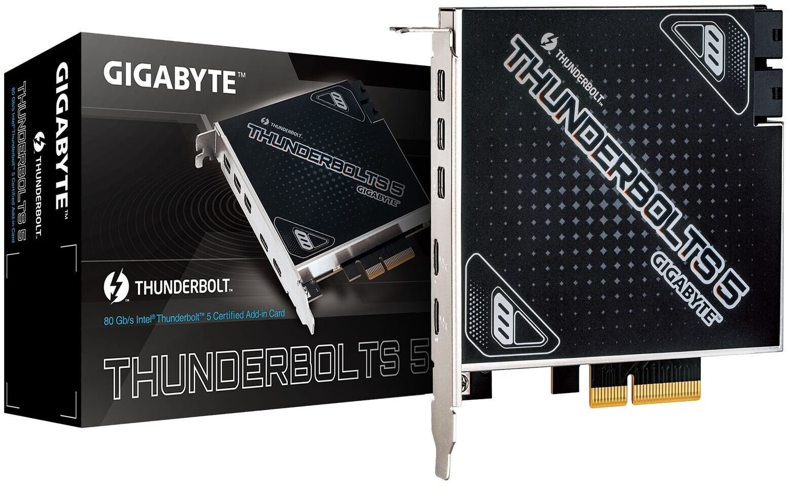 Karta dźwiękowa Gigabyte karta rozszerzeń Thunderbolts, PCIe 4.0x4, 3xMini-DP THUNDERBOLTS 5