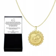 Łańcuszki - Złoty Łańcuszek z Medalikiem Święta Rodzina SREBRO 925 Prezent GRAWER - miniaturka - grafika 1