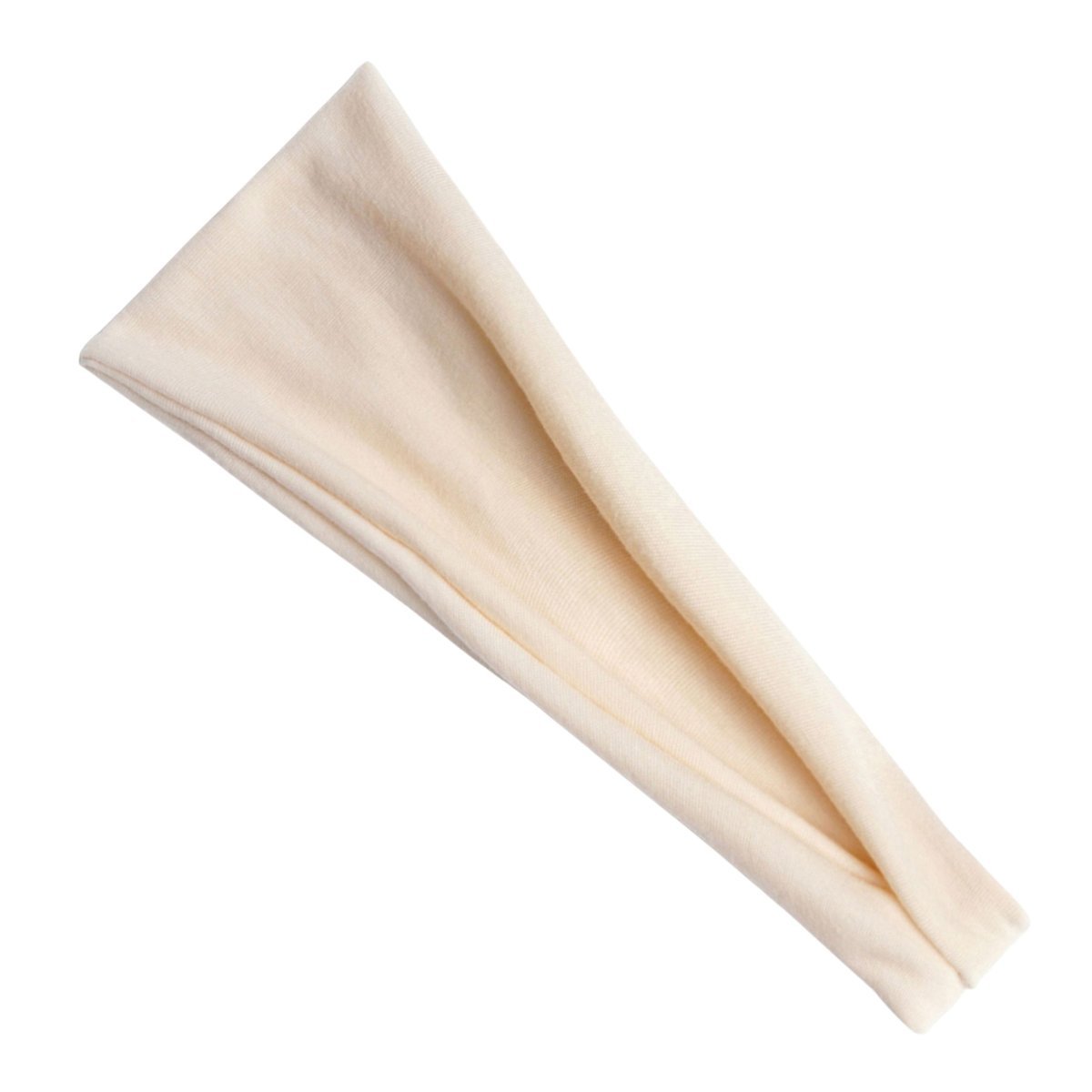 Opaska na Głowę Beżowa do Włosów Szeroka Elastyczna Turban Gładka Wygodna