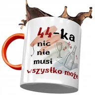 Kubki - Kubek Pomarańczowy na Urodziny 44 44te 44-te z Nadrukiem ze Zdjęciem + Opakowanie na prezent (wzór 03) - miniaturka - grafika 1