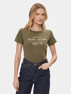 Koszulki i topy damskie - Pepe Jeans T-Shirt Harbor PL505743 Zielony Regular Fit - miniaturka - grafika 1