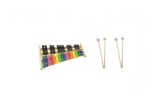Dzwonki chromatyczne Mat Max 27-tonowe kolorowe + pałki - Akcesoria do perkusji - miniaturka - grafika 1