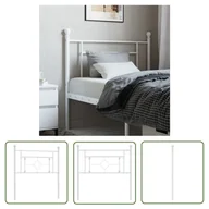 Inne meble do sypialni - The Living Store Metalowe wezgłowie - białe - 100 cm - Wezgłowie - miniaturka - grafika 1