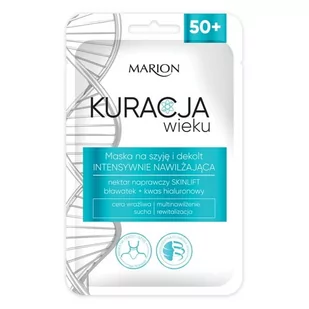 Marion KURACJA WIEKU MASKA NA SZYJĘ I DEKOLT INTENSYWNIE NAWILŻAJĄCA 50+ - Maseczki do twarzy - miniaturka - grafika 1
