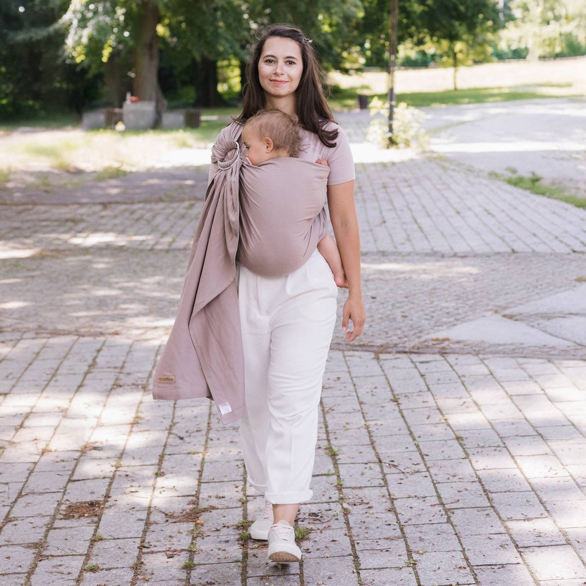 Chusta kółkowa Zaffiro Hug Me - Roma: Latte-U
