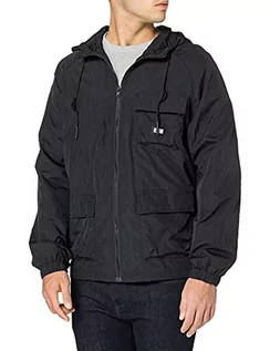 Kurtki męskie - Urban Classics Męska kurtka Commuter Parka, lekka kurtka przejściowa dla mężczyzn z raglanowymi rękawami i naszytymi kieszeniami, rozmiary S - 5XL, czarny, XXL - grafika 1