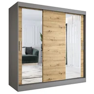 Szafy - Szafa przesuwna antracyt + dąb artisan 200 cm M7-P21 - miniaturka - grafika 1