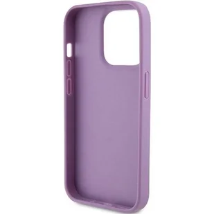 Etui Guess Leather 4G Stamped na iPhone 15 Pro - fioletowe - Etui i futerały do telefonów - miniaturka - grafika 3