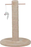 Drapaki dla kotów - Zolux ZOLUX Drapak dla kota słupek z 2 zabawkami kol. beżowy BI-MATERIAL 48 cm - miniaturka - grafika 1
