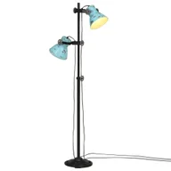 Lampy stojące - vidaXL Lampa stojąca, 25 W, postarzany niebieski, 25x25x90/160 cm, E27 - miniaturka - grafika 1