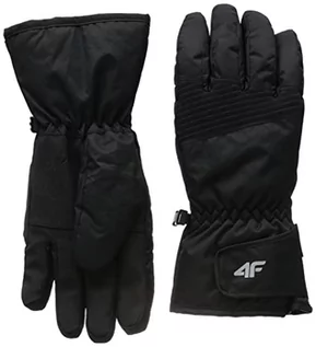 Rękawiczki - 4F Męskie rękawiczki SKI Gloves REM001 Jeans Deep Black, M, Deep Black, M - grafika 1