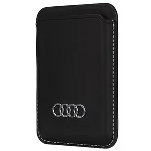 Audi Synthetic Leather Wallet Card Slot czarny/black MagSafe AU-MSCH-Q3/D1-BK - Etui i futerały do telefonów - miniaturka - grafika 2