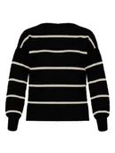 Swetry damskie - Vila Sweter w kolorze czarno-kremowym - miniaturka - grafika 1