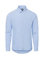 Koszule męskie - Nils Sundström Męska koszula casual Mężczyźni Slim Fit Bawełna niebieski w kratkę, S - miniaturka - grafika 1