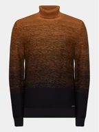 Swetry męskie - Pierre Cardin Golf C5 50633 5044 Brązowy Regular Fit - miniaturka - grafika 1