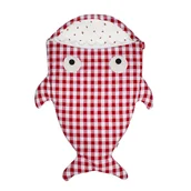 Śpiworki dla dzieci - BABY BITES Baby Bites Śpiworek zimowy Shark (1-18 miesięcy) Red Vichy - miniaturka - grafika 1