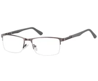 Okulary korekcyjne, oprawki, szkła - Żyłkowe oprawki korekcyjne zerówki okulary unisex 996C grafitowe - miniaturka - grafika 1