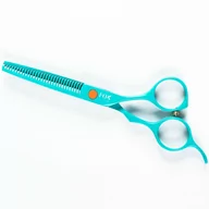 Nożyczki fryzjerskie - Fox CANDY Degażówki fryzjerskie 5,5 w kolorze turkusowym - miniaturka - grafika 1
