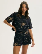 Piżamy damskie - Piżama damska krótki rękaw Craco Esotiq navy XL - miniaturka - grafika 1