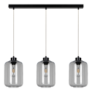 Lampy sufitowe - Britop Loftowa LAMPA wisząca TARRO 15890304 szklana OPRAWA skandynawski zwis przydymiony czarny - miniaturka - grafika 1