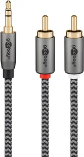 Kabel audio Jack - 2x RCA Goobay Plus TEXTIL 3m - Kable - miniaturka - grafika 4