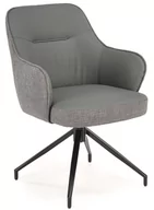Fotele i krzesła biurowe - Popielaty fotel z funkcją obracania siedziska - Cobi - miniaturka - grafika 1