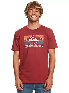 Koszulki męskie - Quiksilver Podstawowa koszulka męska czerwona S - grafika 1