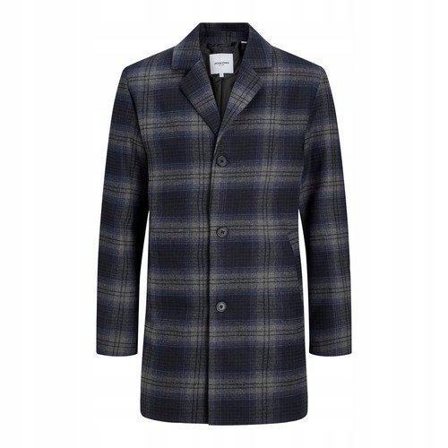 JACK AND JONES PŁASZCZ MĘSKI KRATKA KLASYCZNY Z KLAPAMI 5XL 6FA