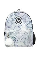 Plecaki - Hype Unisex dziecięcy plecak marmurowy, biały, jeden rozmiar, biały, Rozmiar uniwersalny - miniaturka - grafika 1
