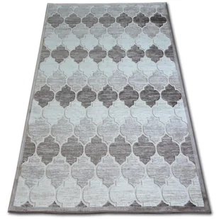 Dywan AKRYL YAZZ 3766 D.Beige/Brown Koniczyna Marokańska Trellis beżowy 133x190 cm - Dywany - miniaturka - grafika 1