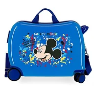 Walizki - Disney Mickey Colour Mayhem walizka dziecięca, niebieska, 50 x 38 x 20 cm, twardy plastik, z boku, 34 l, 1,8 kg, 4 bagaż podręczny - miniaturka - grafika 1